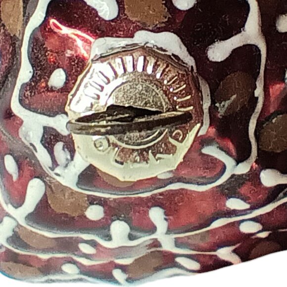 Chocolate Cupcake Glass  Christmas Ornament Marked Poland Drizzle Pastry EUC - Picture 6 of 11